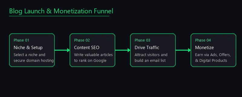 Blog Launch & Monetization Funnel